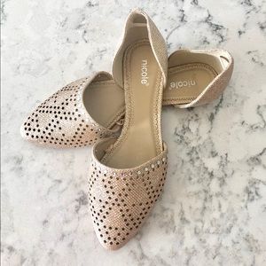 Nicole brand gold ballet flats
